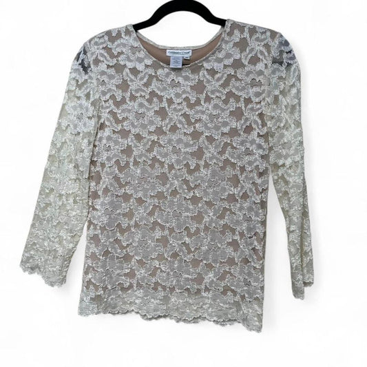 Ivory Lace Top, S