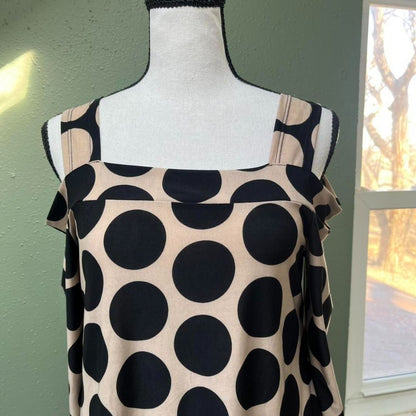 Y2K Polka Dot Off Shoulder Top, S
