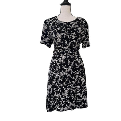 Vintage Slinky Black Whimsygoth Mini Dress, M