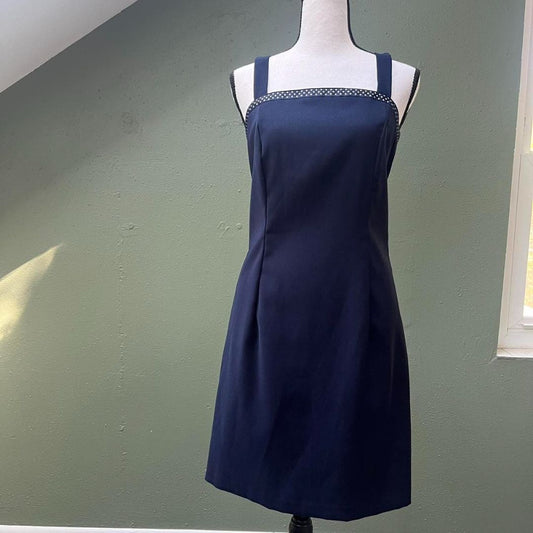 Y2K Navy Formal Dress, 6/S