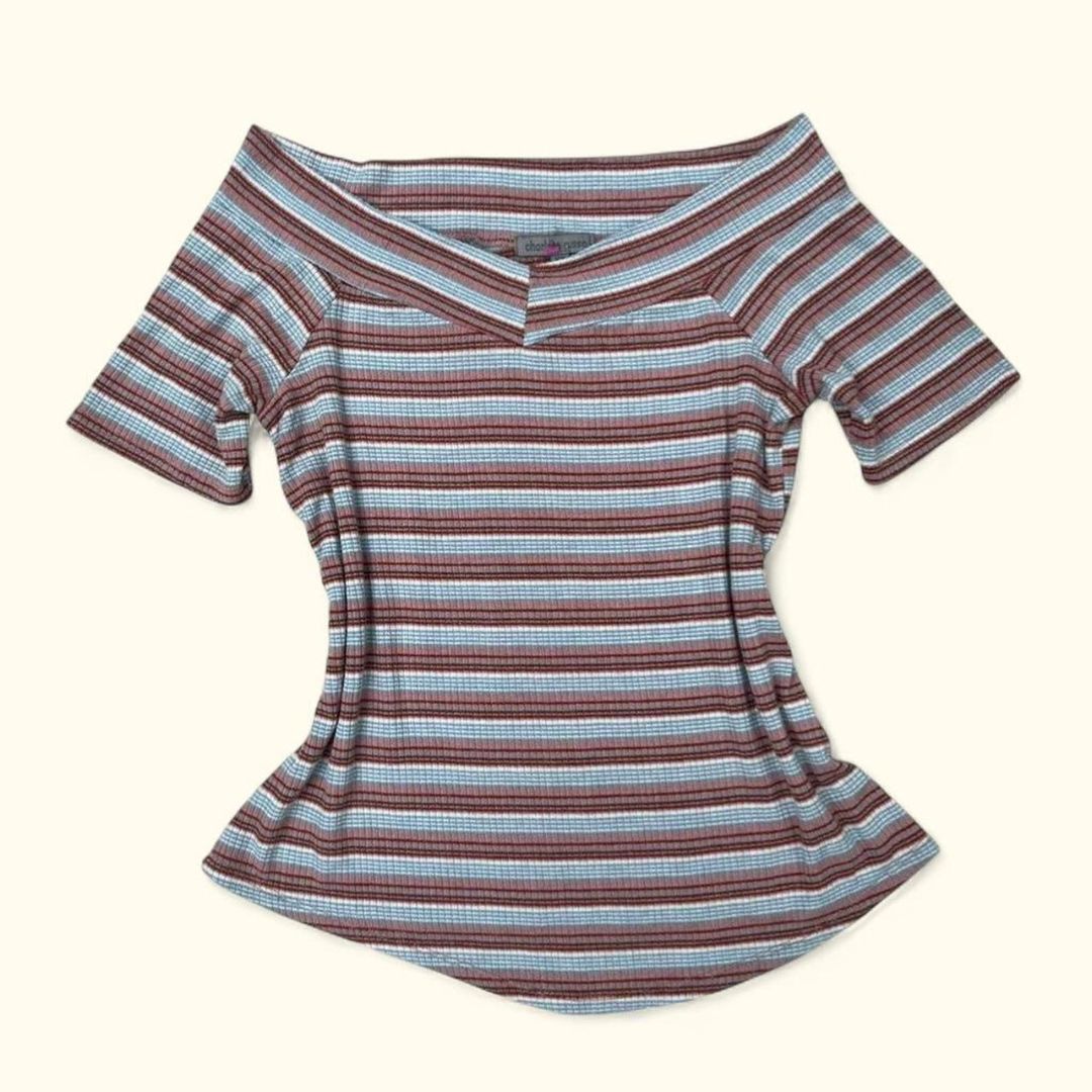 Charlotte Russe Off Shoulder Tee, XS/S