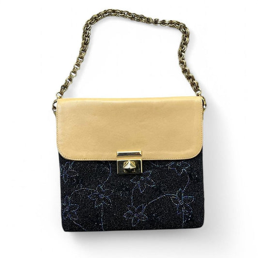 Beaded Black Iridescent Chain Shoulder Bag