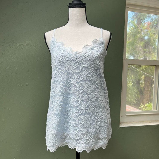 Light Blue Lace Cami, L/XL