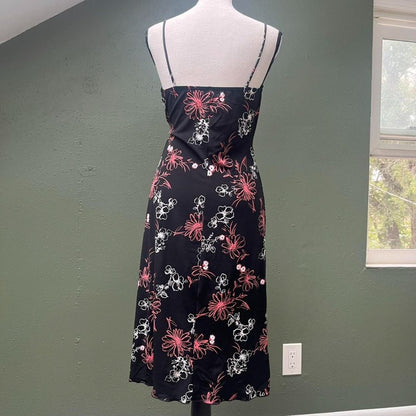 Y2K Black/Pink Floral Dress, M
