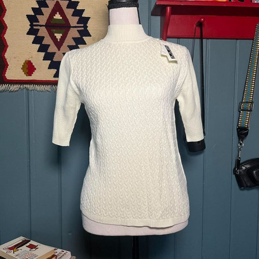 NWT Off-White Cableknit Sweater Tee, M/L