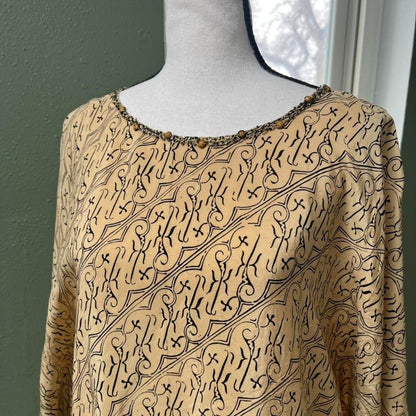 Vintage Silk Batwing Blouse, OS