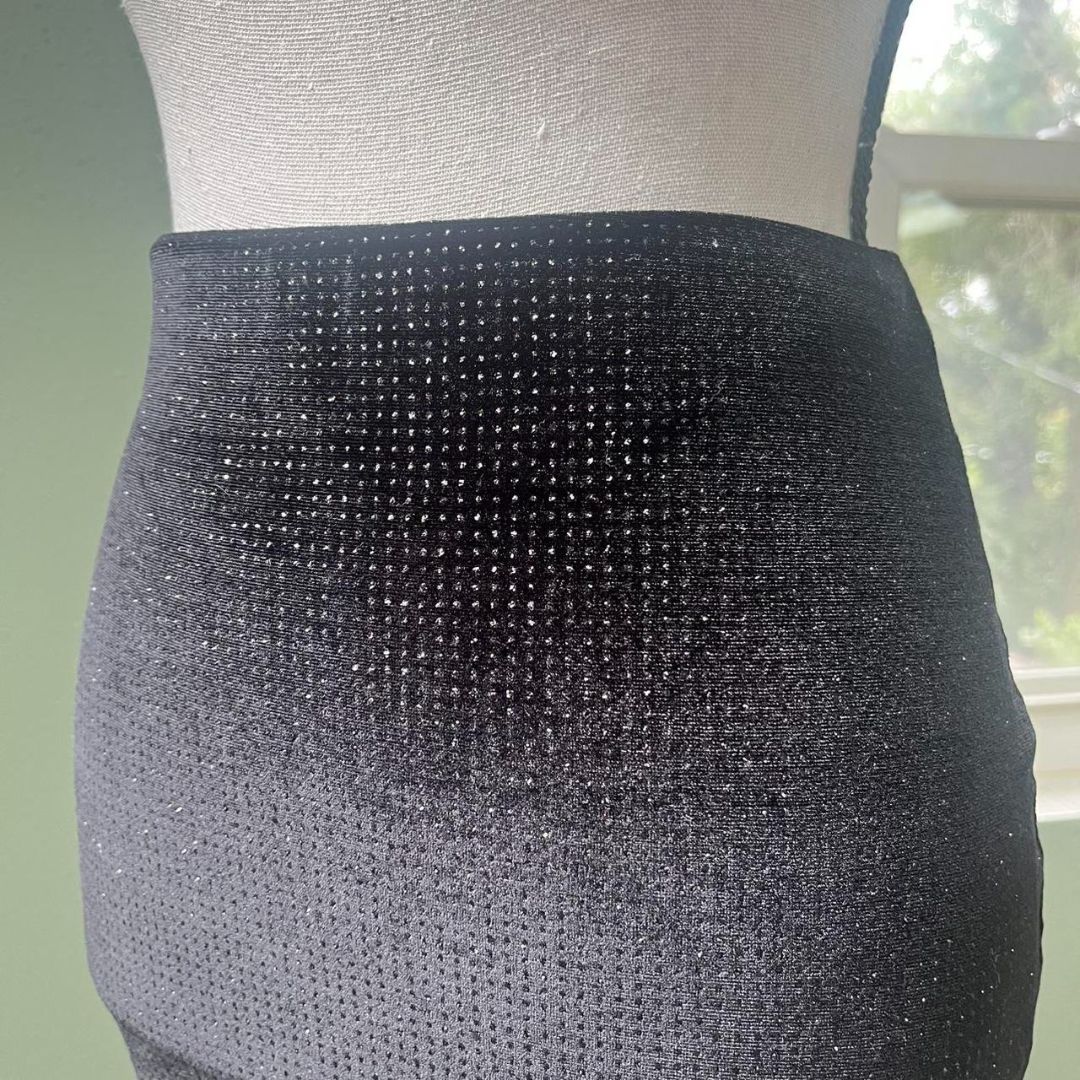 Black Sparkly Mini Skirt, XS