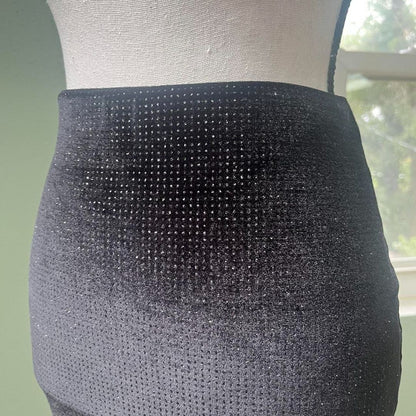 Black Sparkly Mini Skirt, XS