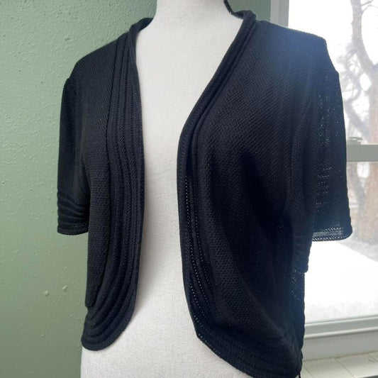 Black Vintage Shrug Cardigan, XL
