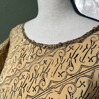 Vintage Silk Batwing Blouse, OS