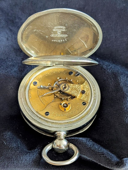 Illinois Pocket Watch - 7 Jewels - Size 18s - Key Wind - Serviced