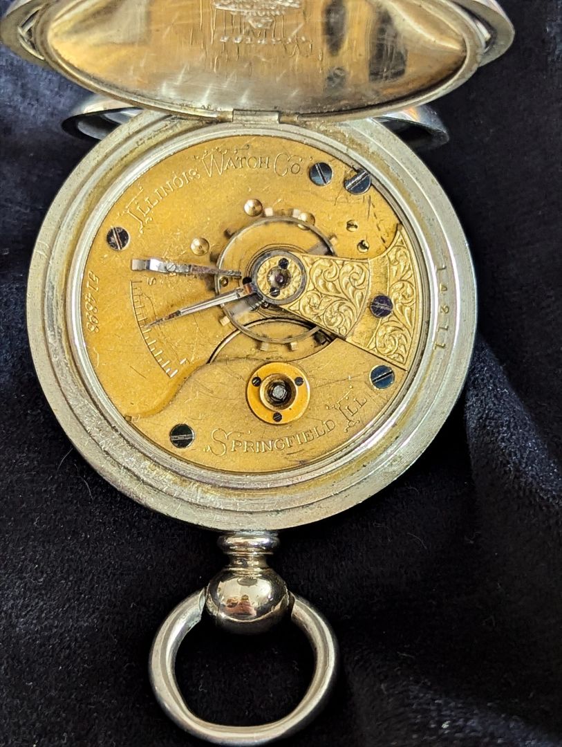 Illinois Pocket Watch - 7 Jewels - Size 18s - Key Wind - Serviced