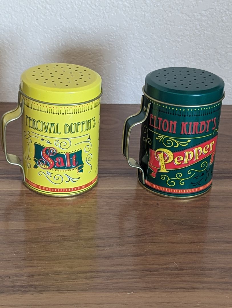 Tin Salt & Pepper Shakers