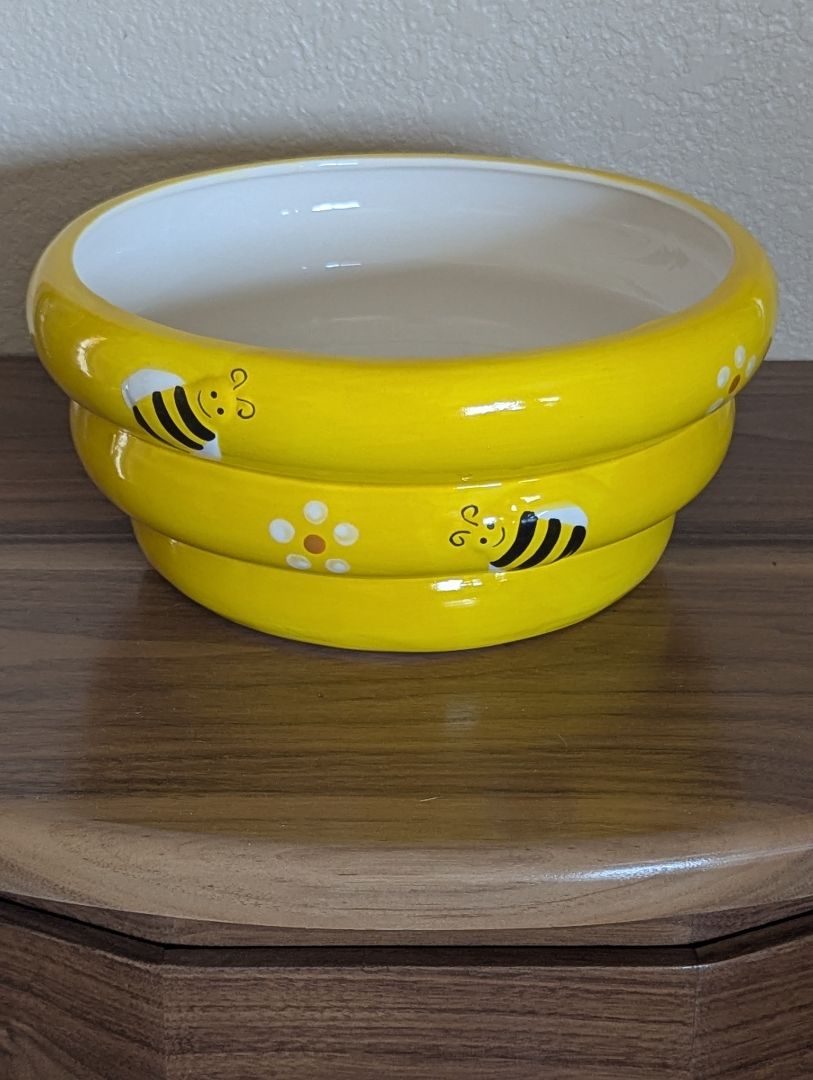 Yellow Beehive ceramic Bowl