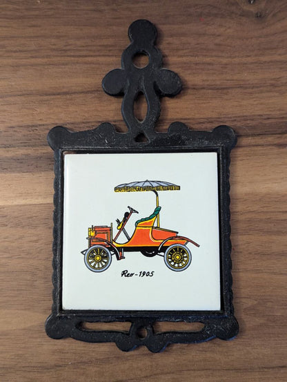 6x ceramic and cast-iron car decor