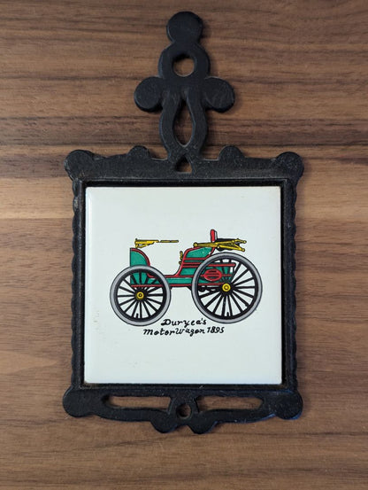 6x ceramic and cast-iron car decor