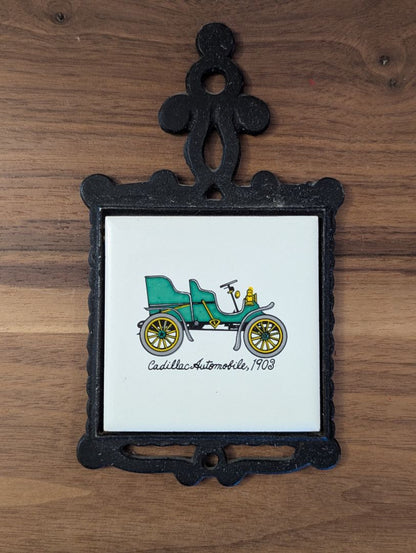 6x ceramic and cast-iron car decor