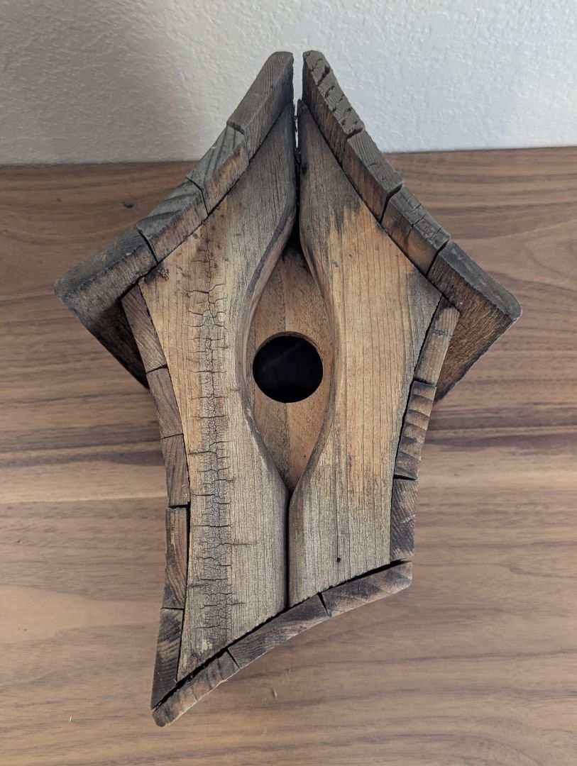 Wood birdhouse