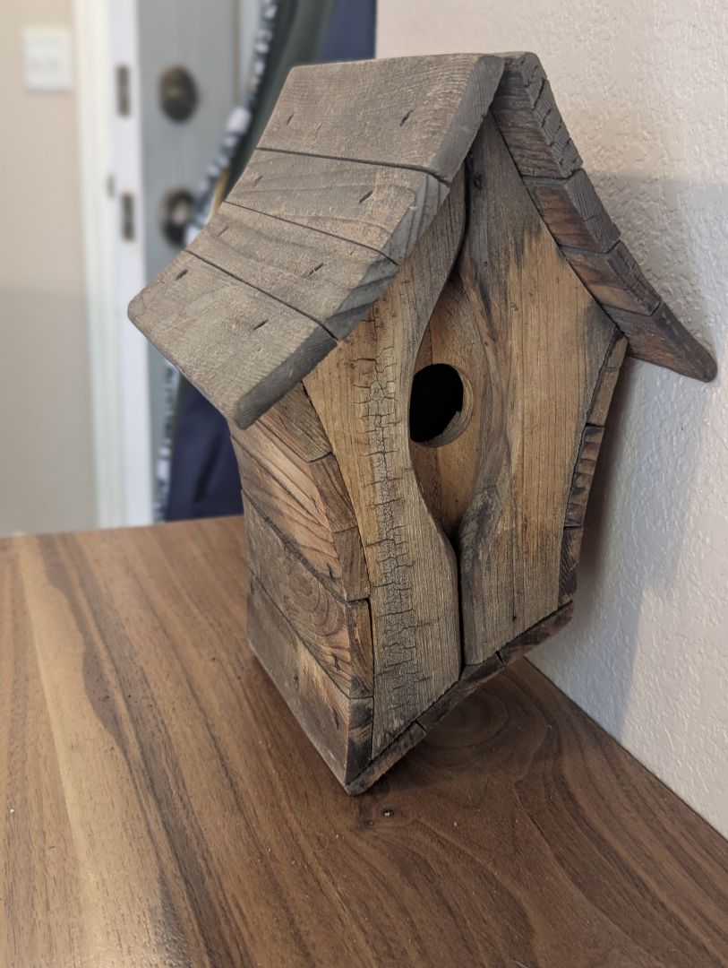 Wood birdhouse