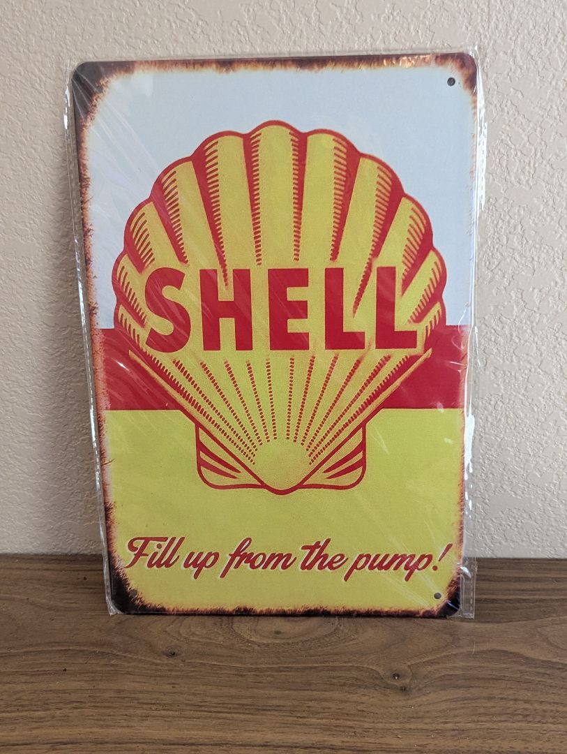 New - Shell Gasoline sign