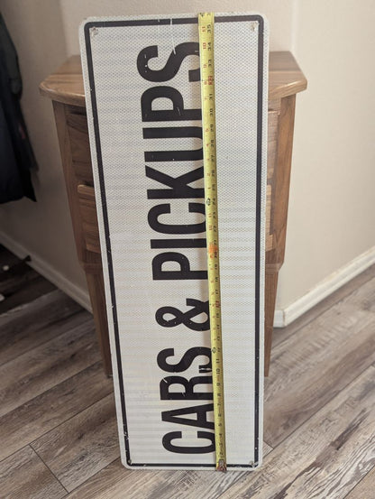 Cars & Pickups road sign