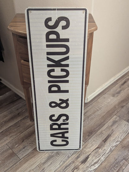 Cars & Pickups road sign