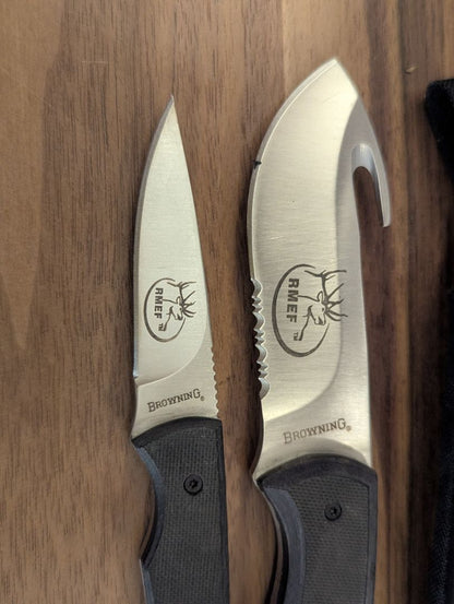 RMEF Browing knives and sheath