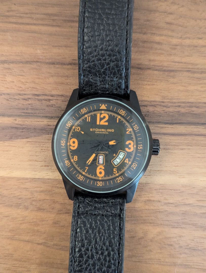 Stuhrling automatic Aviator dial watch - 21 Jewels