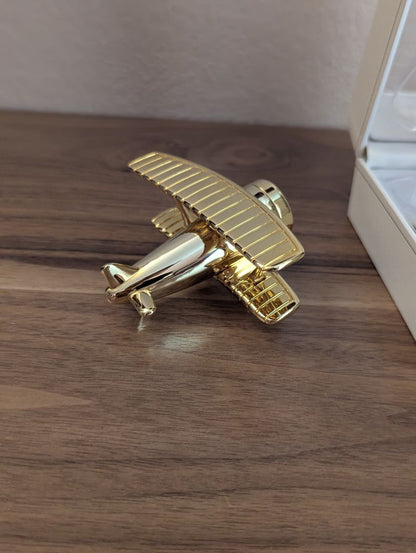 Timex Timex brass bi-plane desk clock