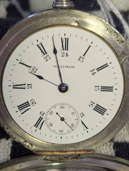 Waltham P.S. Bartlett Pocket Watch| 17 Jewels | Size 18s | Etched case with Stag | Serviced