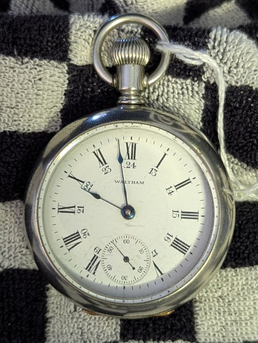 Waltham P.S. Bartlett Pocket Watch| 17 Jewels | Size 18s | Etched case with Stag | Serviced