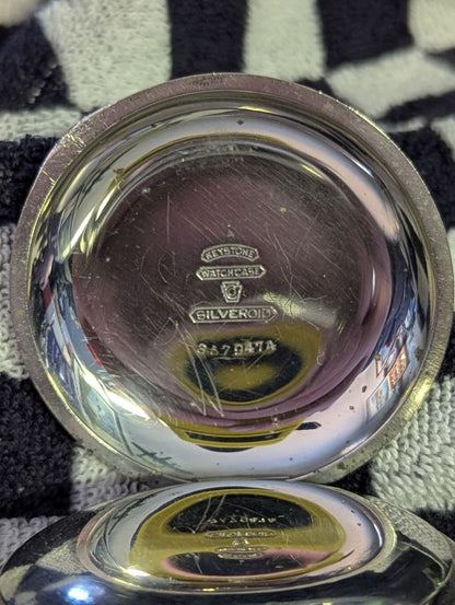 Waltham P.S. Bartlett Pocket Watch| 17 Jewels | Size 18s | Etched case with Stag | Serviced