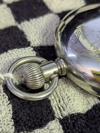 Waltham P.S. Bartlett Pocket Watch| 17 Jewels | Size 18s | Etched case with Stag | Serviced