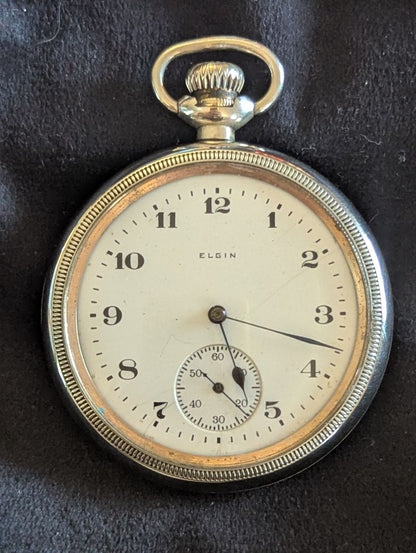 Elgin Pocket Watch - Size 16s - 15 Jewels - Serviced