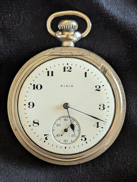 Elgin Pocket Watch - Size 16s - 15 Jewels - Serviced