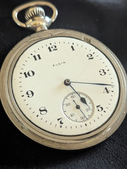 Elgin Pocket Watch - Size 16s - 15 Jewels - Serviced