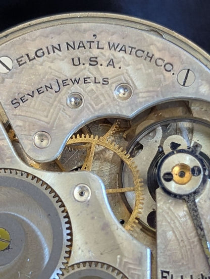 Elgin Pocket Watch - Size 16s - 7 Jewels - PRISTINE