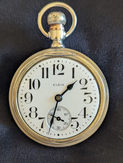 Elgin Pocket Watch - Size 16s - 7 Jewels - PRISTINE