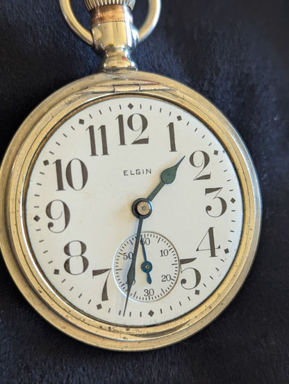 Elgin Pocket Watch - Size 16s - 7 Jewels - PRISTINE