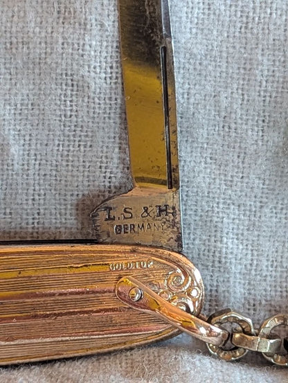 Pocket Watch Chain, Knife, and Fob