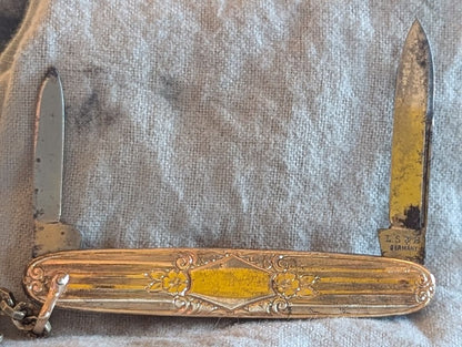 Pocket Watch Chain, Knife, and Fob