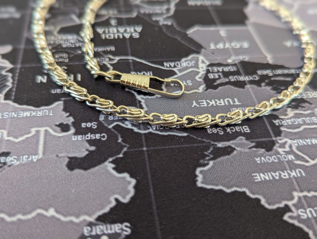 Silvertone 16" pocket watch chain