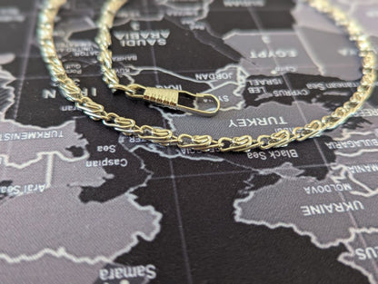 Silvertone 16" pocket watch chain