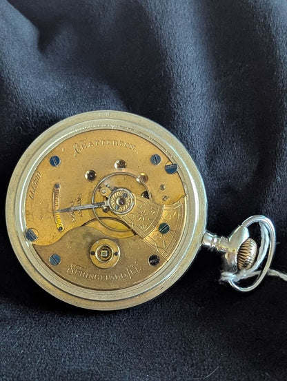 RARE 1887 Illinois Pocket Watch - 15 Jewels - Size 18s - Serviced