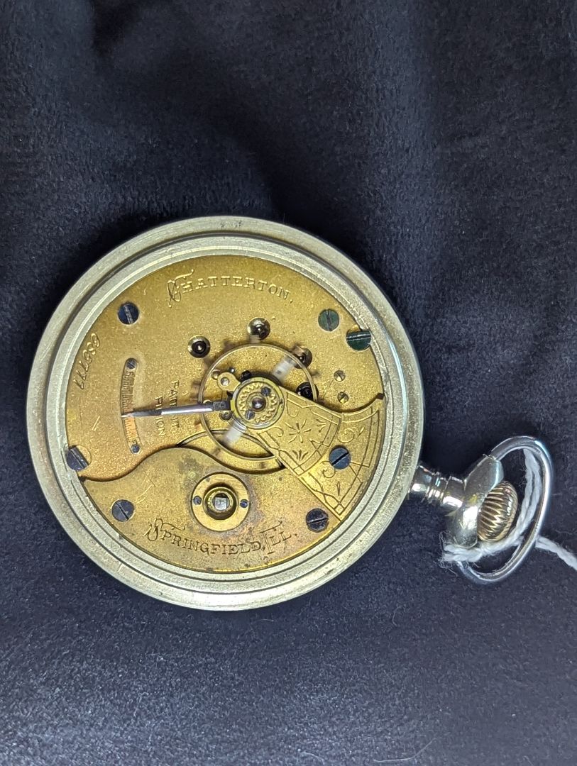 RARE 1887 Illinois Pocket Watch - 15 Jewels - Size 18s - Serviced