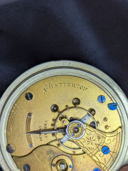 RARE 1887 Illinois Pocket Watch - 15 Jewels - Size 18s - Serviced