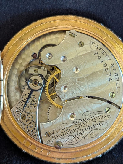 Waltham Pocket Watch - Seaside - 7 Jewels - Size 6s - Serviced