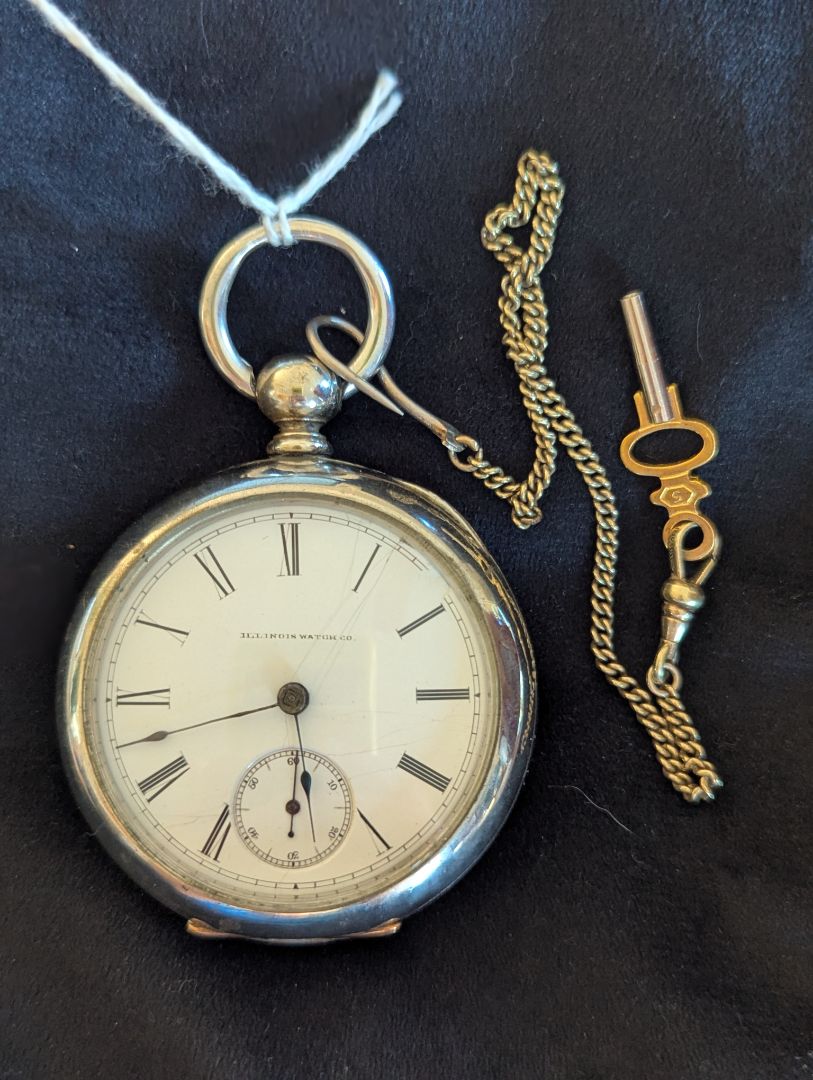 Illinois Pocket Watch - 7 Jewels - Size 18s - Key Wind - Serviced