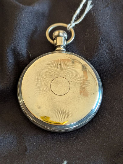 Elgin Pocket Watch - Fancy dial - Solid Silver case - 7 Jewels - Size 6s - Serviced