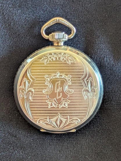 Elgin Pocket Watch - 15 Jewels - Size 12s - MINT Gold Filled case - Serviced